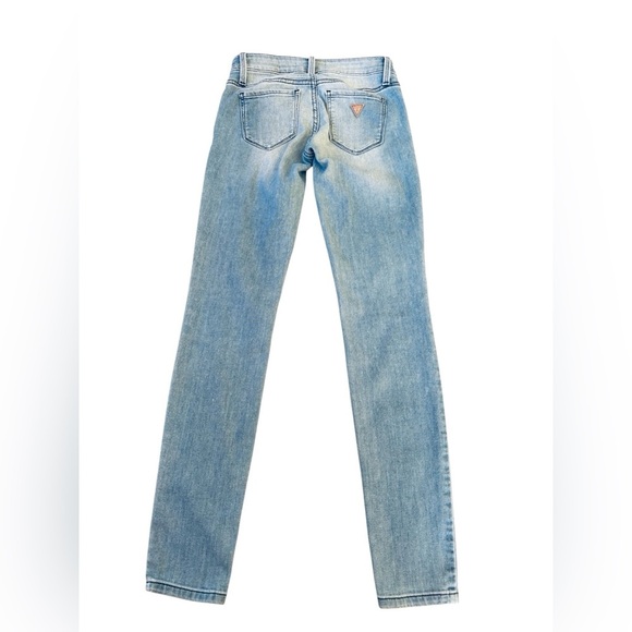 Guess 1981 Power Skinny Low Jeans, Size 24, Light Blue - Picture 9 of 11